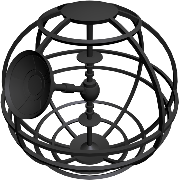 Death Star Model Rendering PNG image