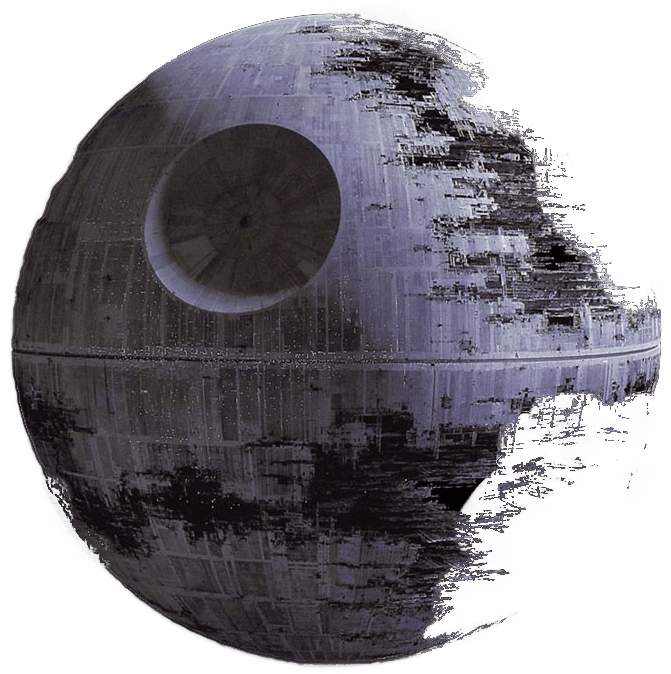 Death Star Space Station Iconic Design PNG image