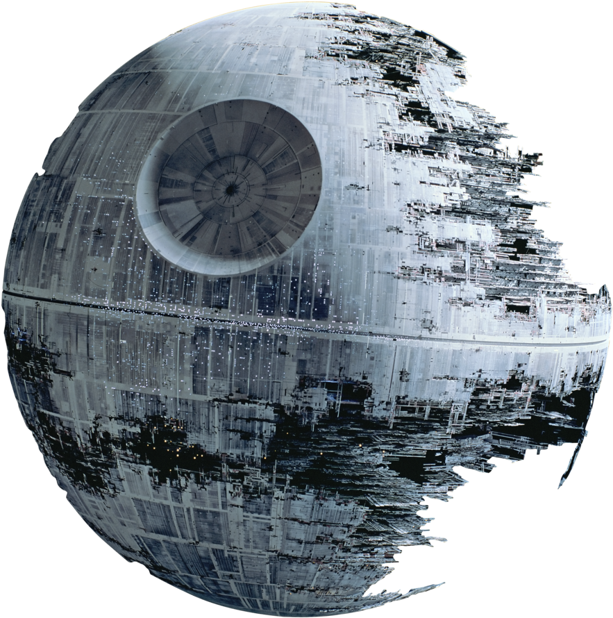 Death Star Space Station Render PNG image