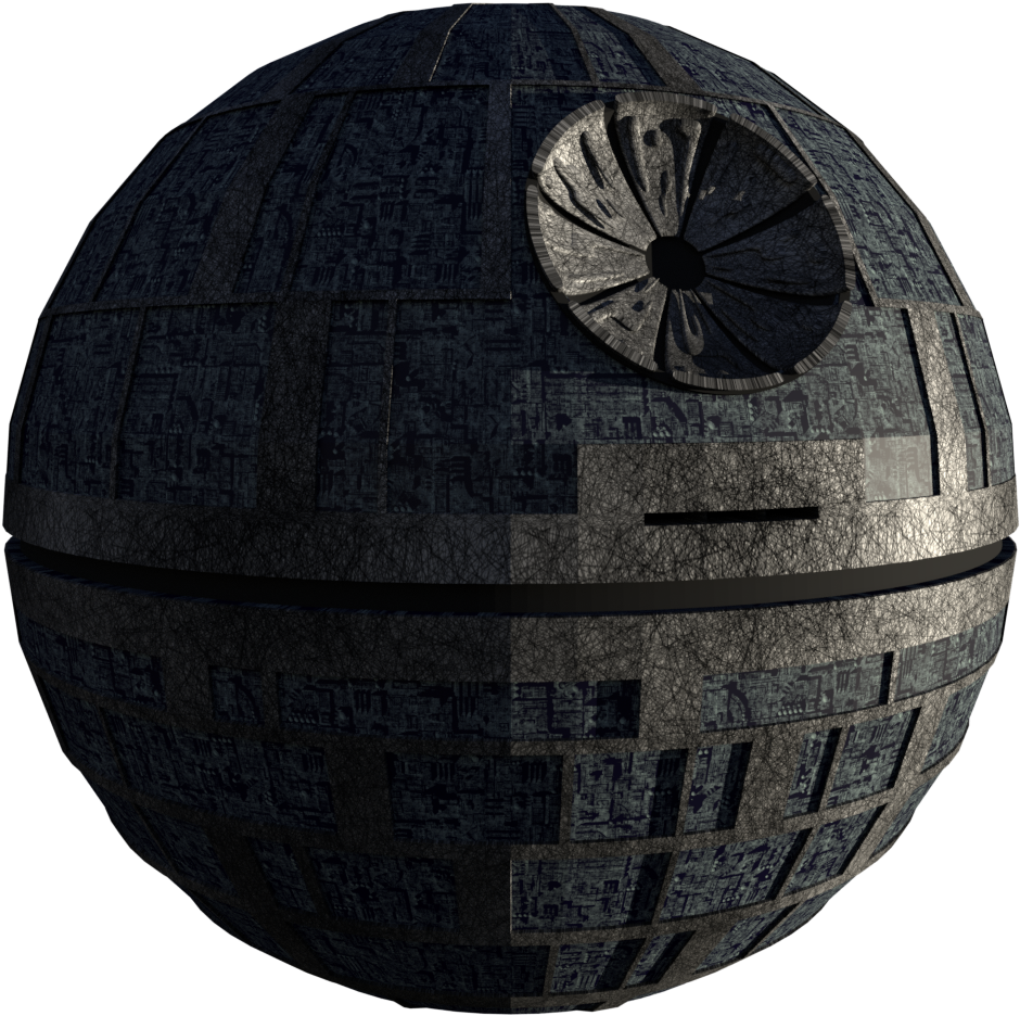 Death Star Space Station Render PNG image