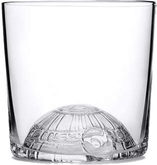 Death Star Themed Whiskey Glass PNG image