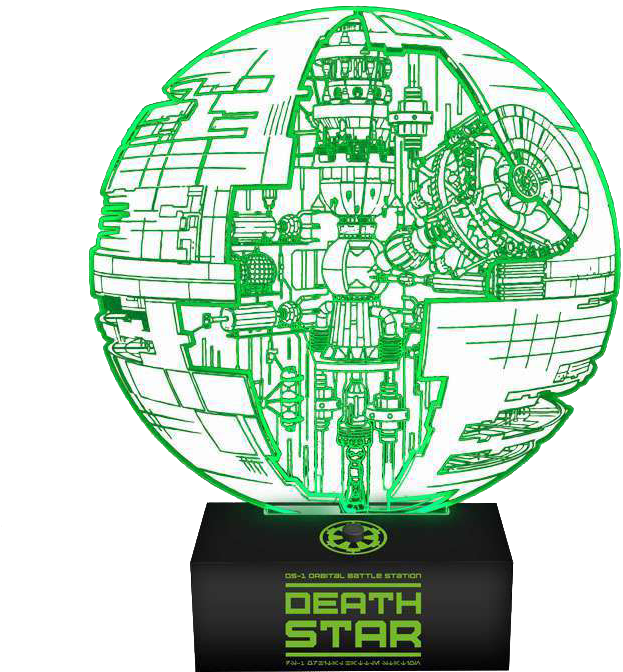 Death Star3 D Crystal Display PNG image