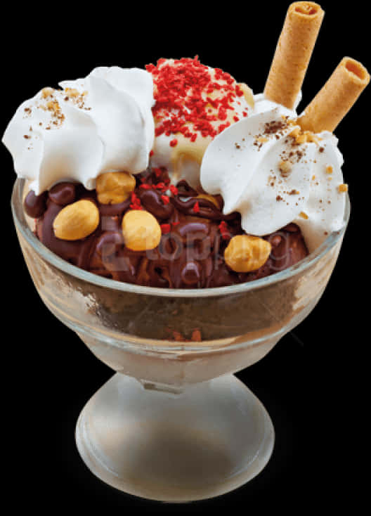 Decadent Sundae Delight PNG image