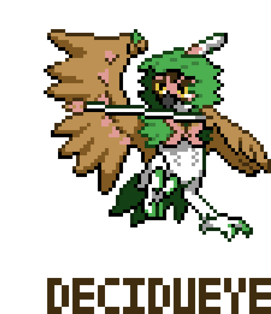 Decidueye_ Pokemon_ Pixel_ Art PNG image