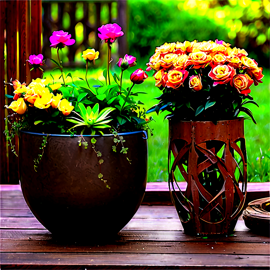 Deck Flower Arrangement Ideas Png 47 PNG image