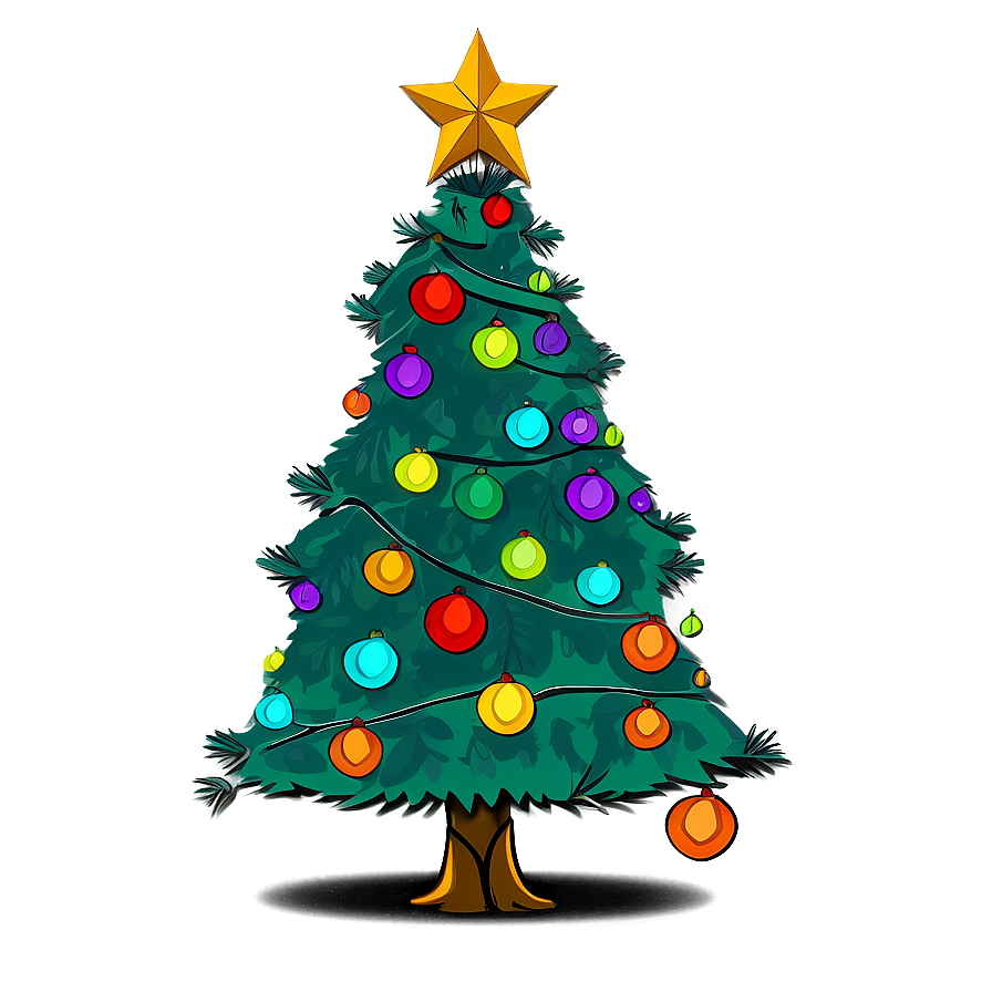 Decorated Christmas Eve Tree Png Efh PNG image