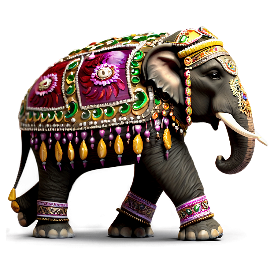 Decorated Indian Elephant Png 05032024 PNG image