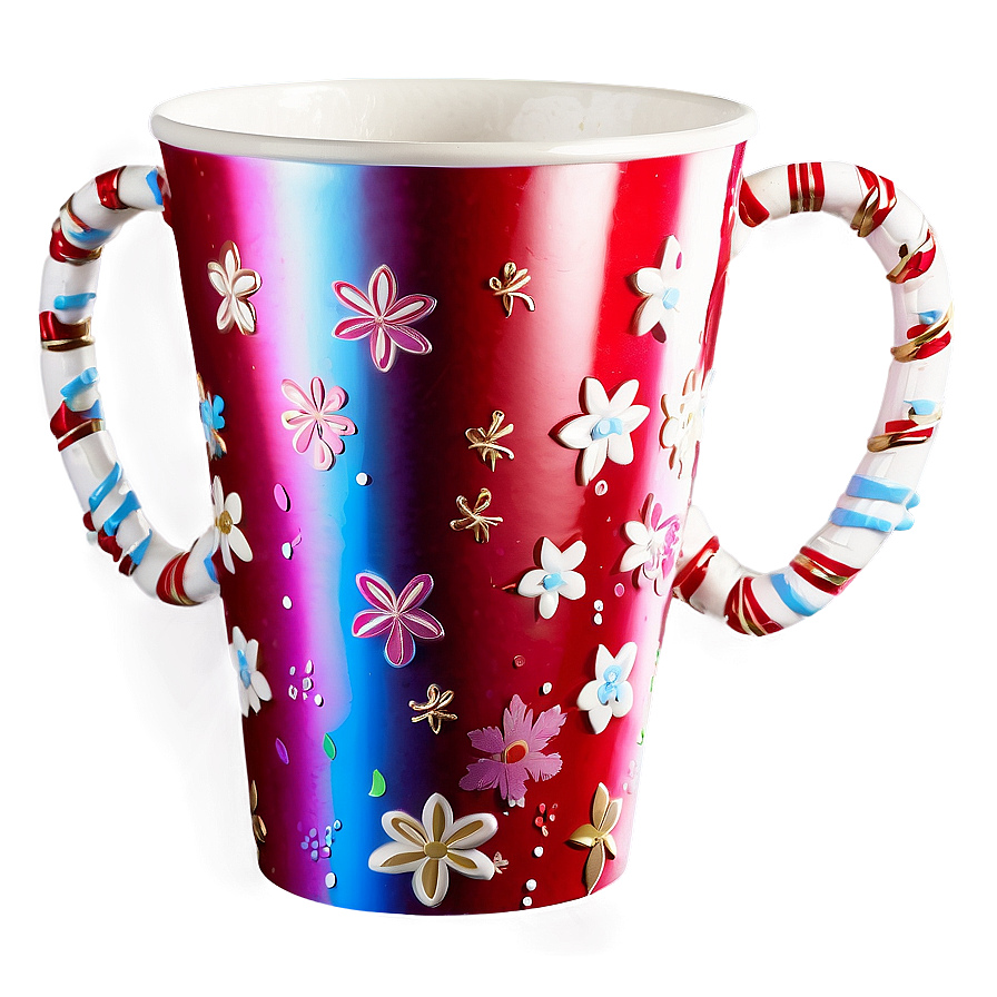 Decorated Red Cup Png 06122024 PNG image