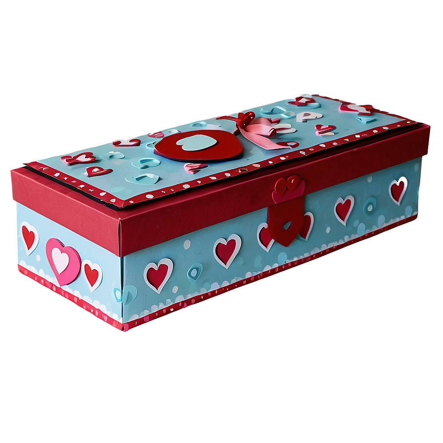 Decorated Shoe Box For Valentine’s Day Png Tie PNG image