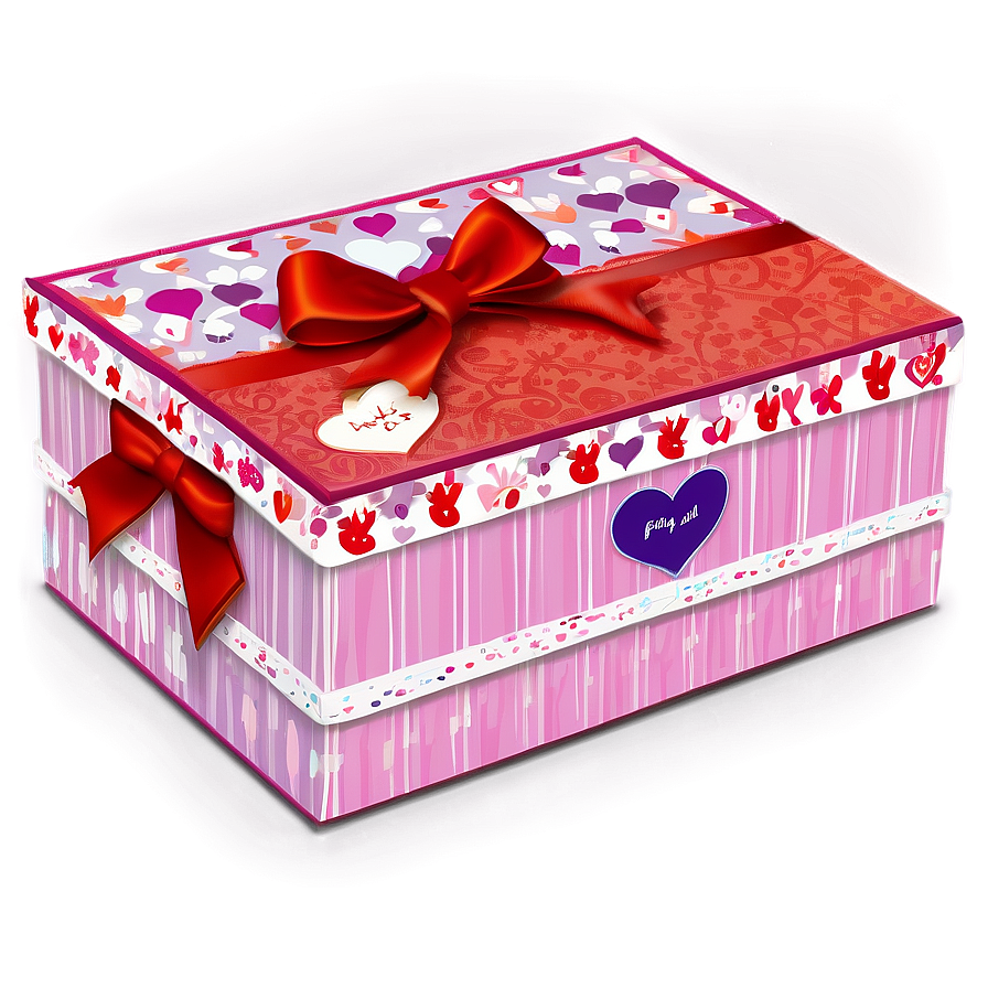 Decorated Shoe Box For Valentine’s Day Png Yrt99 PNG image