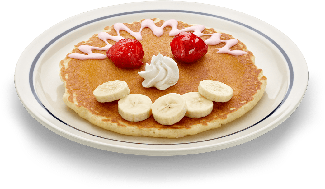 Decorated Smiley Face Pancake PNG image