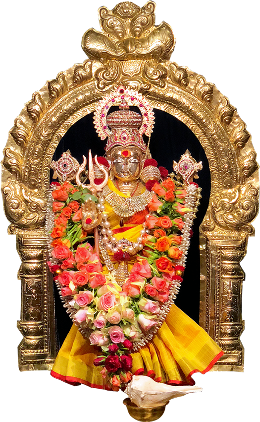 Decorated Statueof Goddess Durga PNG image