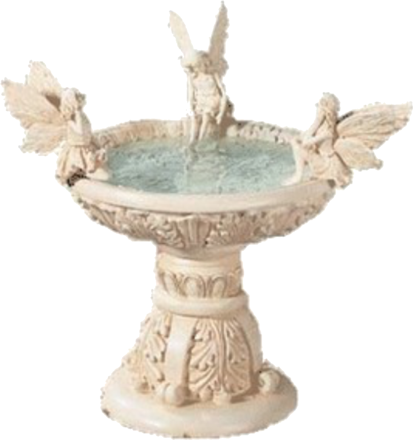 Decorative Bird Bath Fountain PNG image