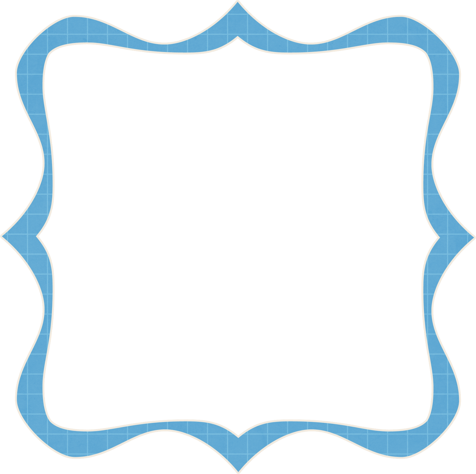 Decorative Blue Frame Border PNG image