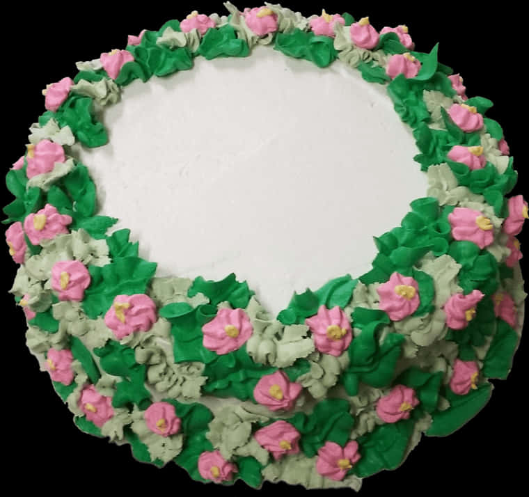 Decorative Cakewith Pink Flowers PNG image