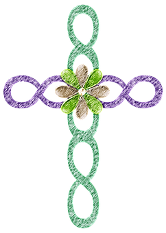 Decorative Celtic Cross Design PNG image