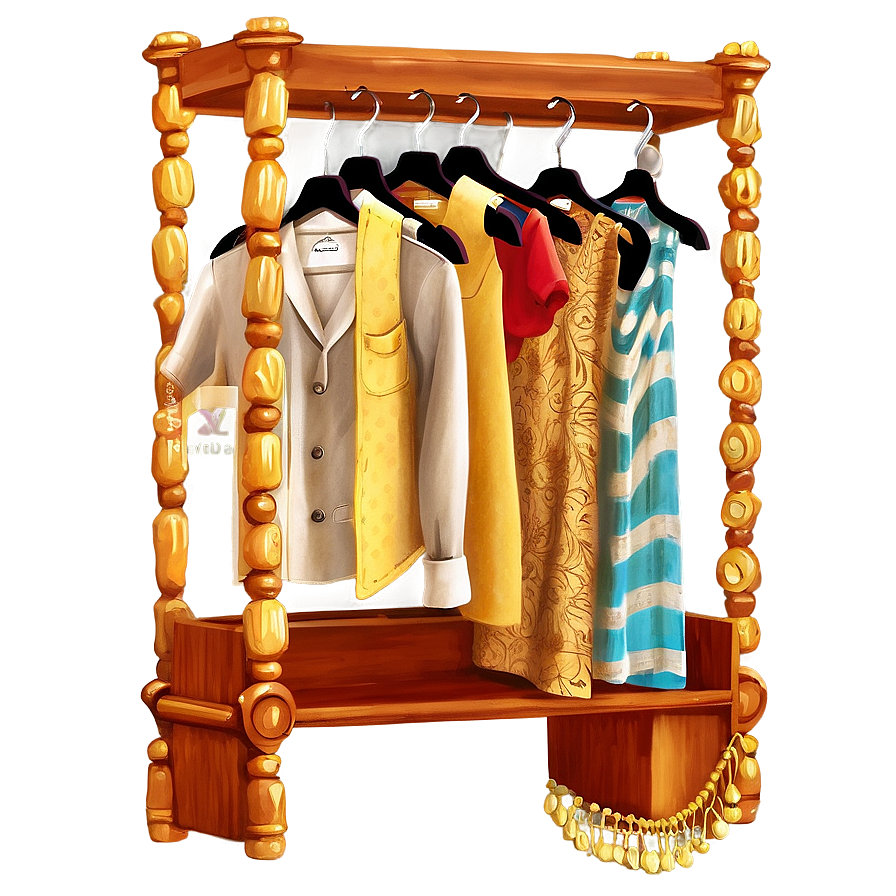 Decorative Clothes Rack Png Hkm PNG image