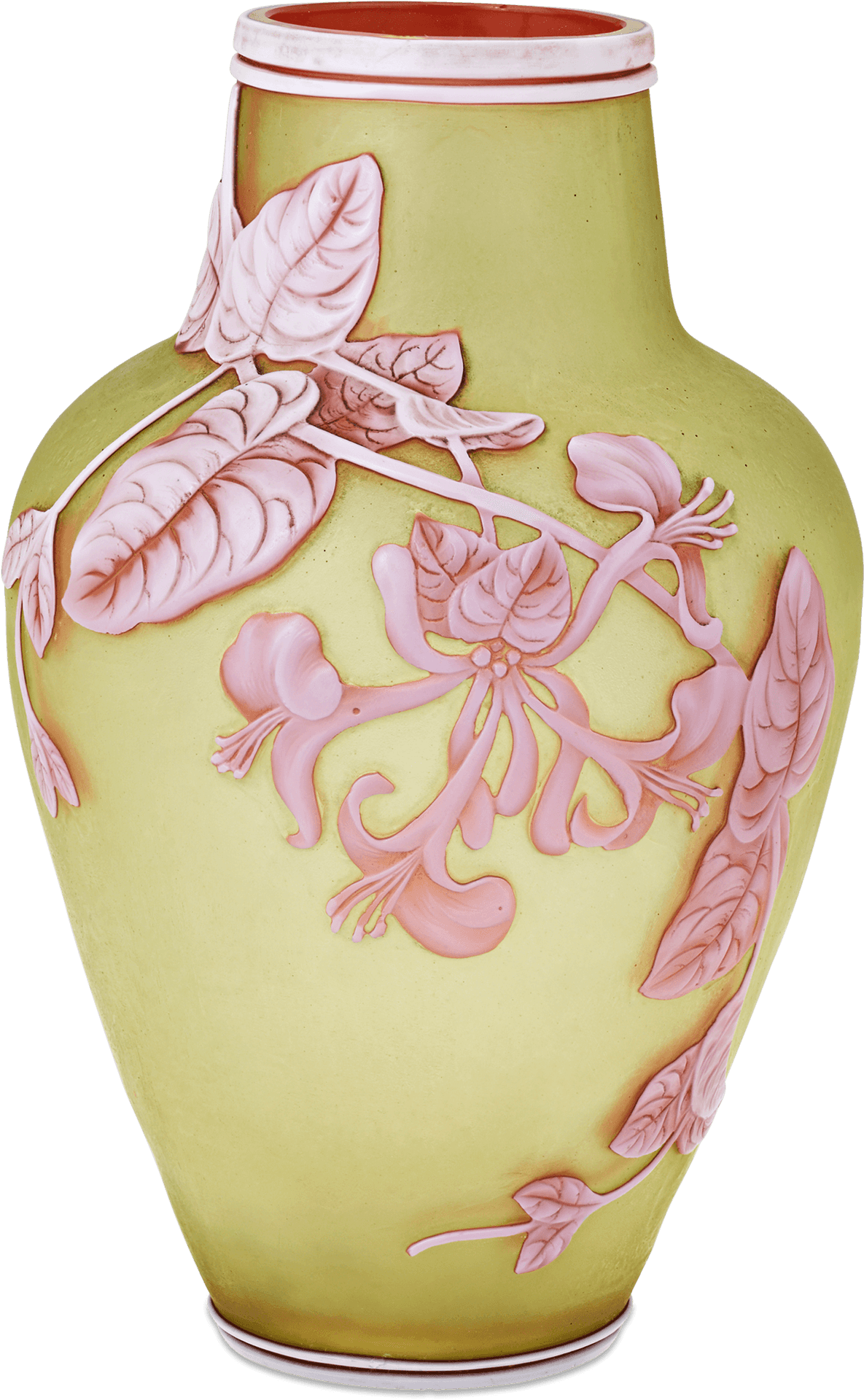 Decorative Floral Ceramic Vase PNG image