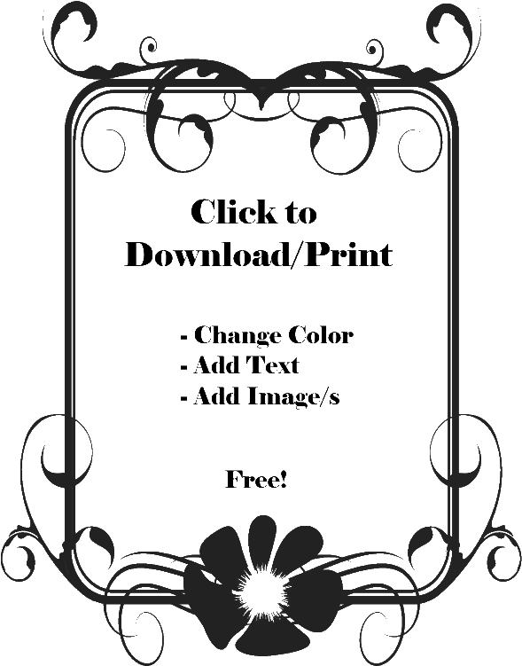 Decorative Frame Template Download PNG image