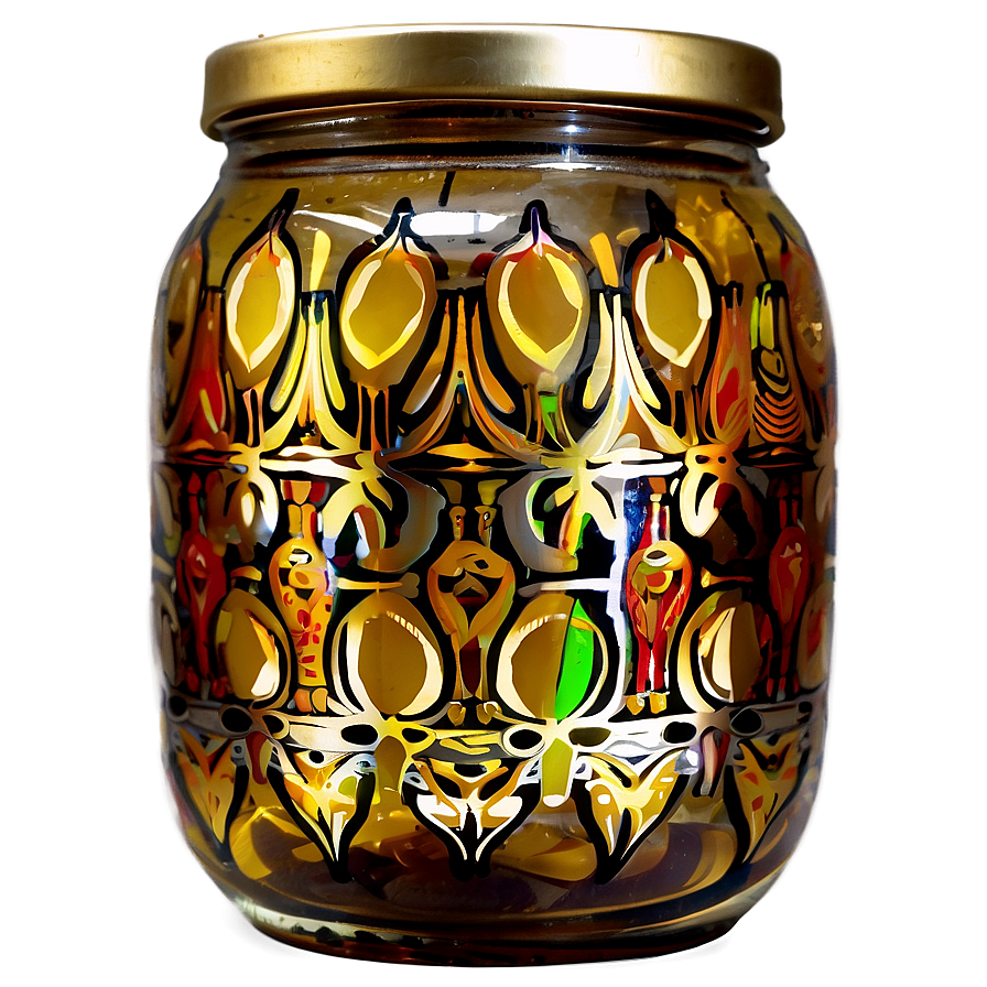 Decorative Glass Jar Png 06132024 PNG image