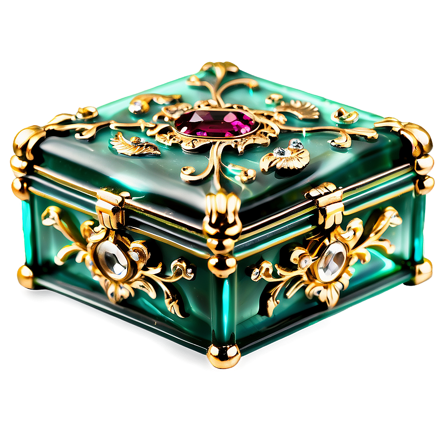 Decorative Glass Keepsake Box Png 83 PNG image