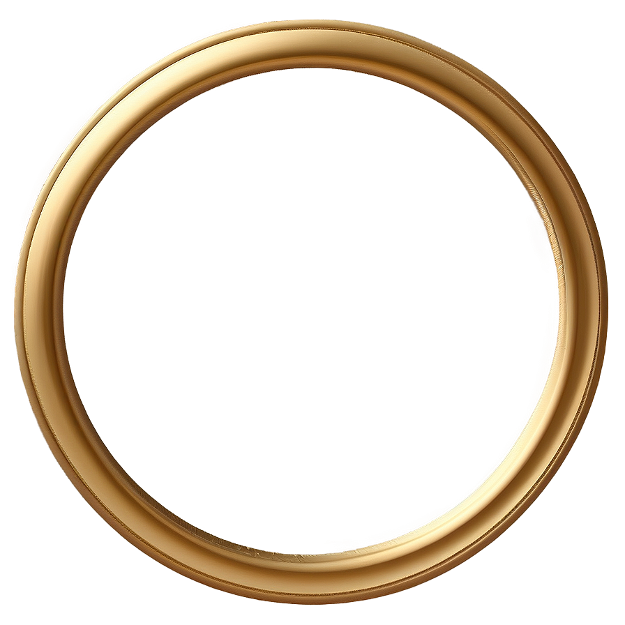 Decorative Gold Circle Frame Png 06262024 PNG image