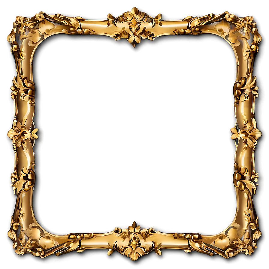 Decorative Gold Frame Png 05042024 PNG image