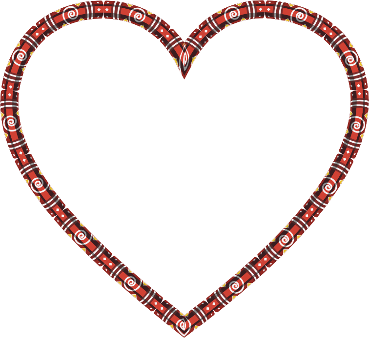 Decorative Heart Frame Design PNG image