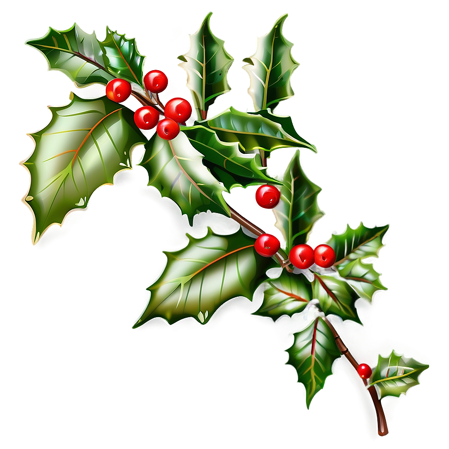 Decorative Holly Png 84 PNG image