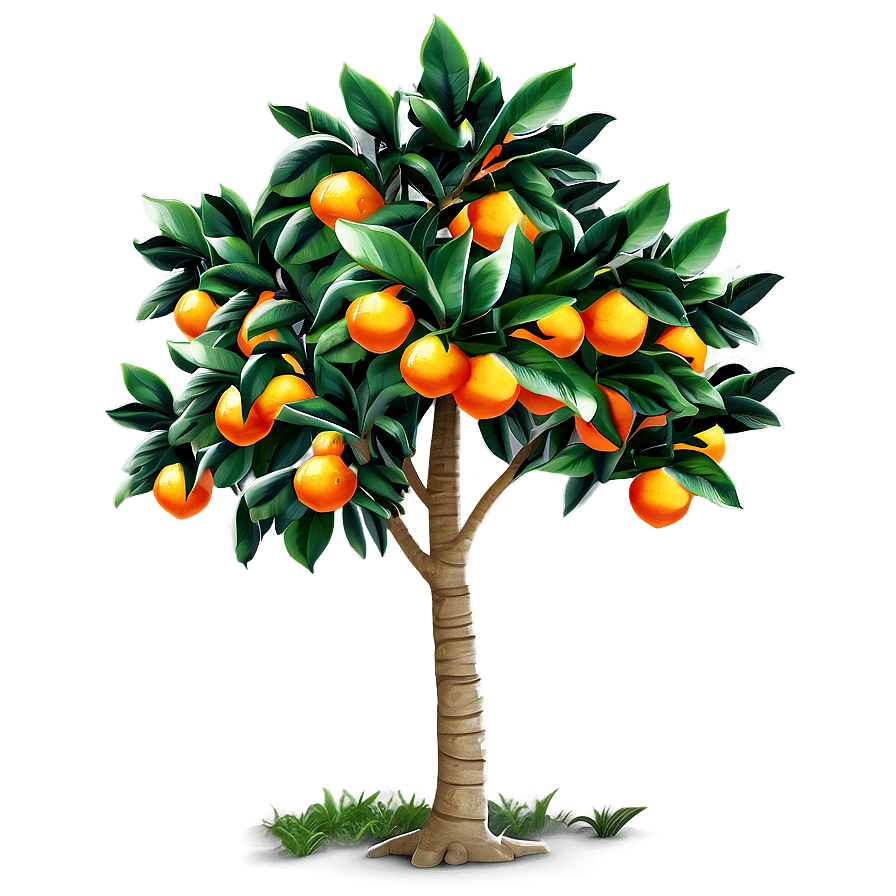 Decorative Orange Tree Png 06132024 PNG image