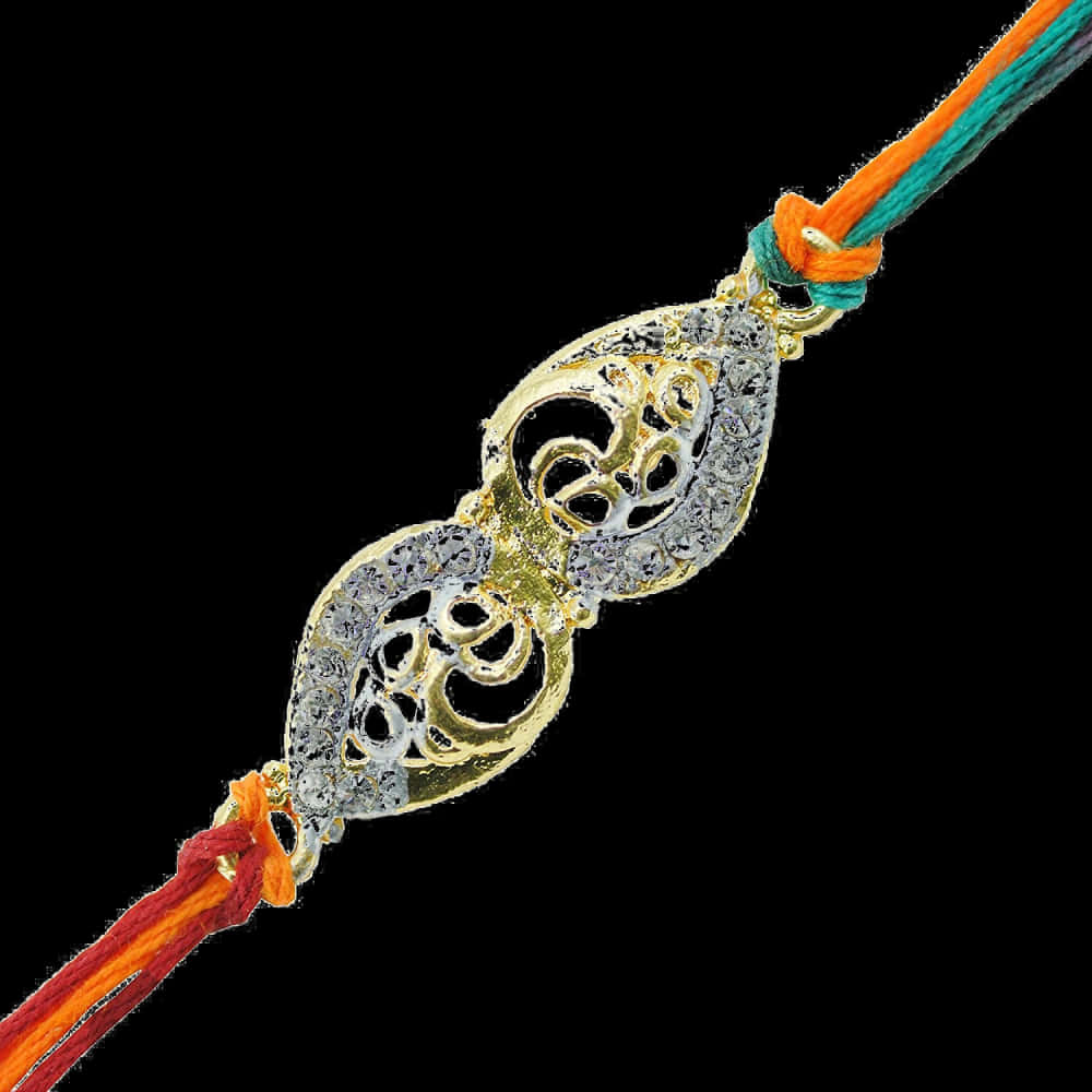 Decorative Rakhi Bracelet Design PNG image