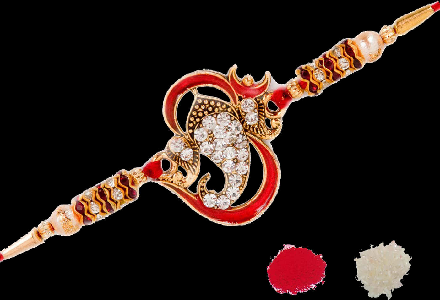 Decorative Rakhiwith Stonesand Beads.jpg PNG image