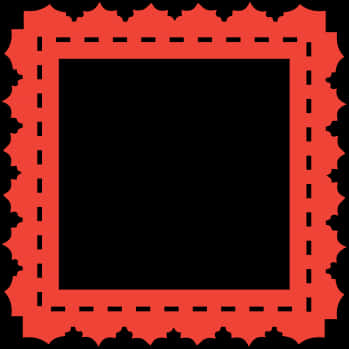 Decorative Red Square Frame PNG image