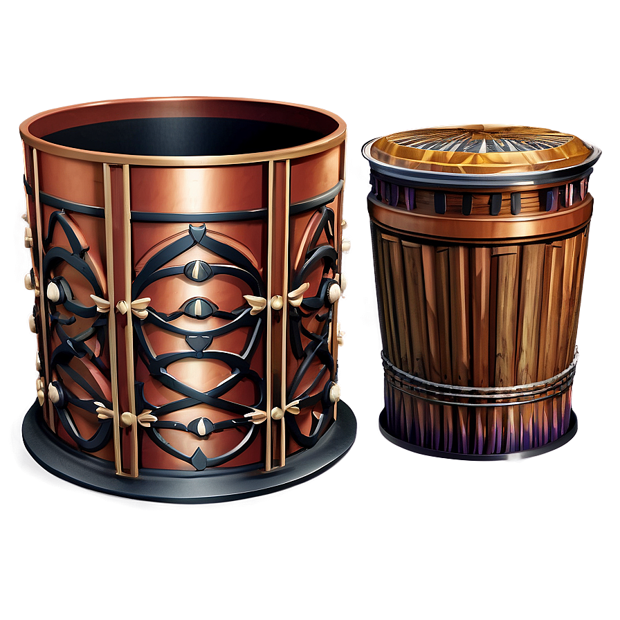 Decorative Trash Can Png 05042024 PNG image