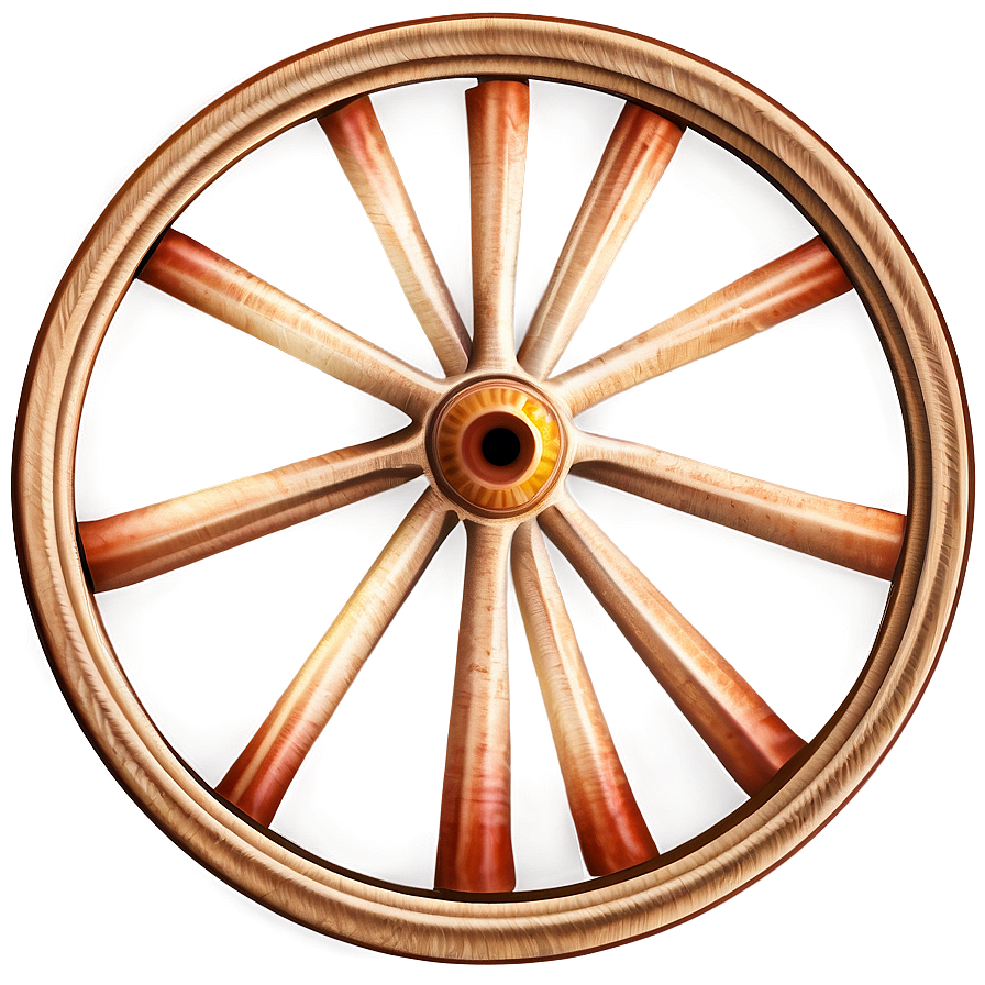 Decorative Wagon Wheel Clipart Png 06132024 PNG image