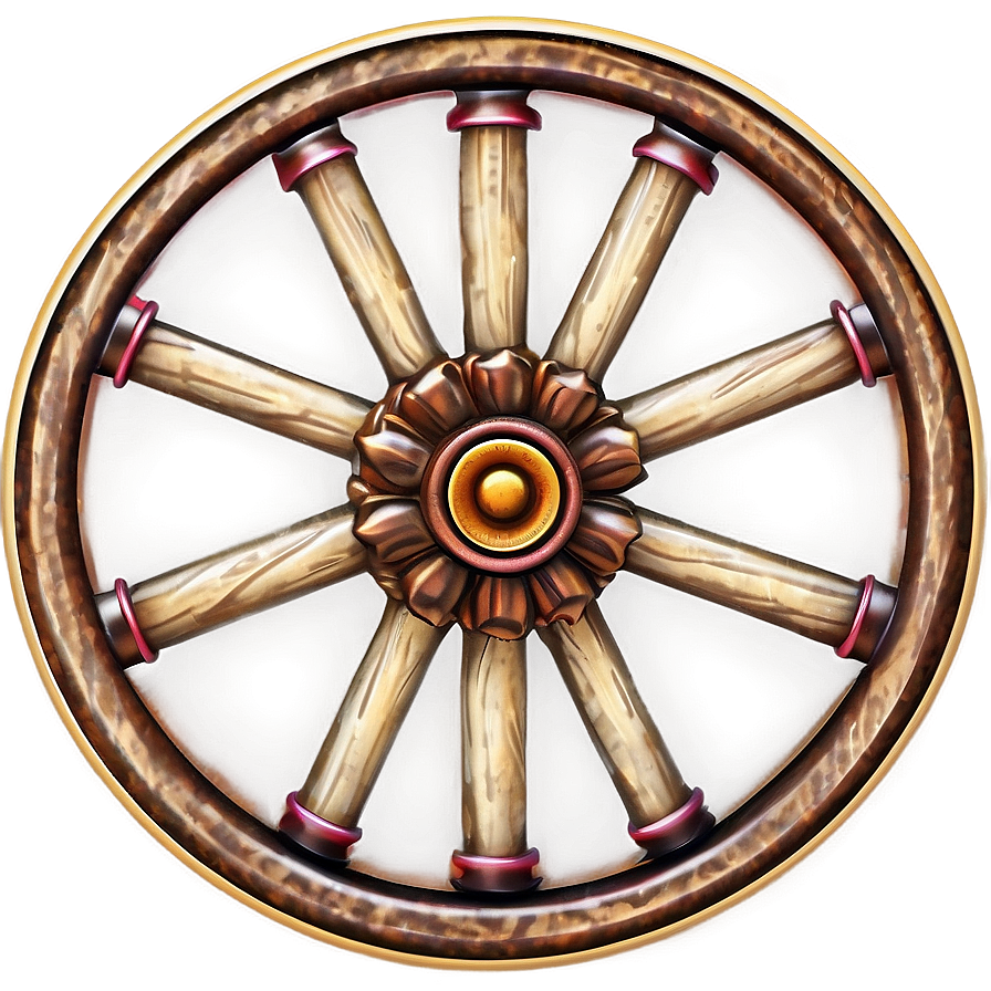 Decorative Wagon Wheel Clipart Png 49 PNG image