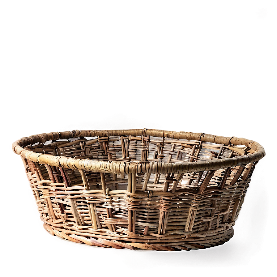 Decorative Wicker Laundry Basket Png Frk96 PNG image