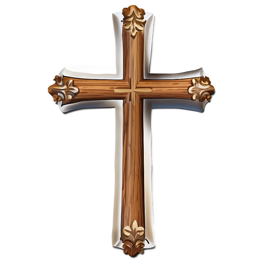 Decorative Wooden Cross Png Why PNG image