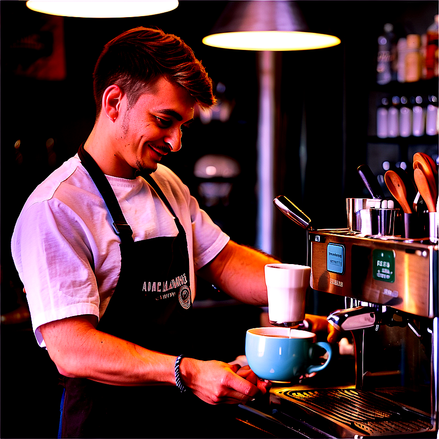 Dedicated Barista At Work Png 56 PNG image