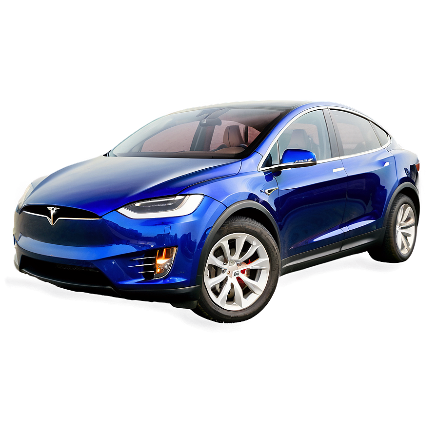 Deep Blue Metallic Tesla Model X Png Pwl87 PNG image