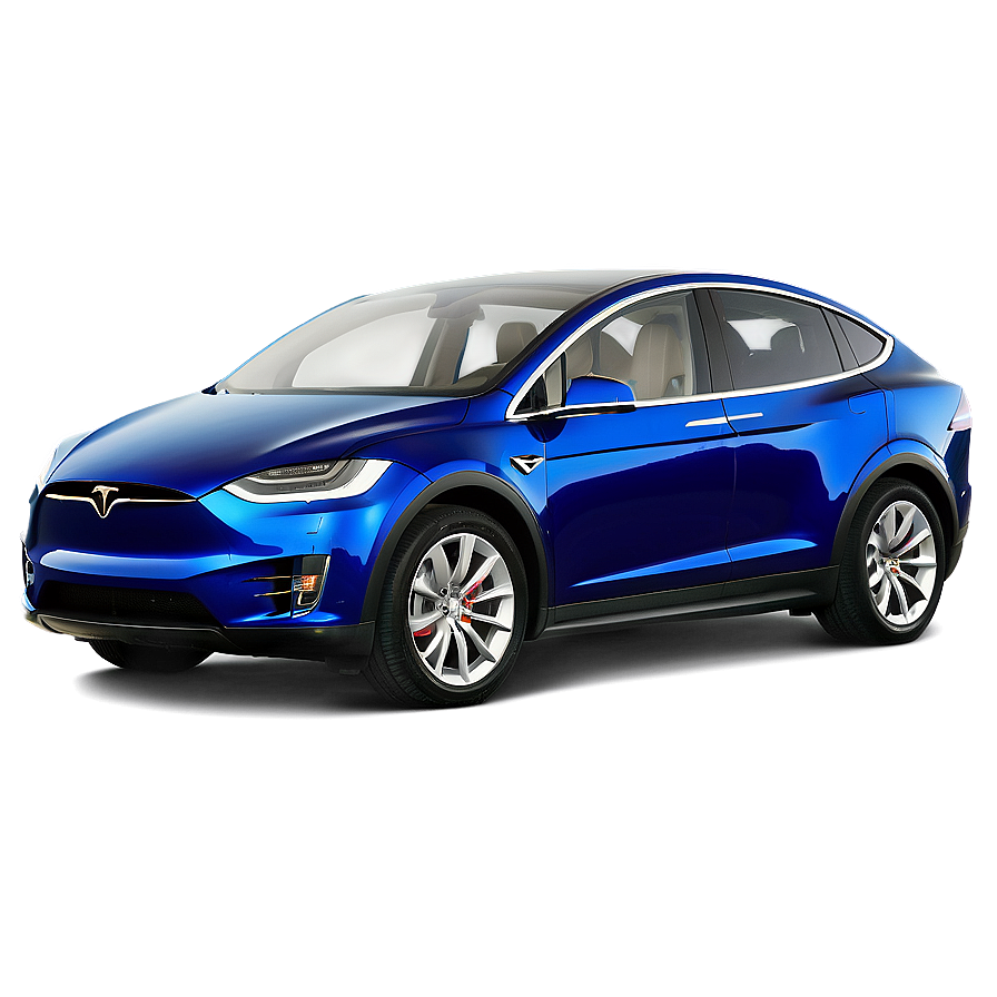 Deep Blue Metallic Tesla Model X Png Tiw66 PNG image