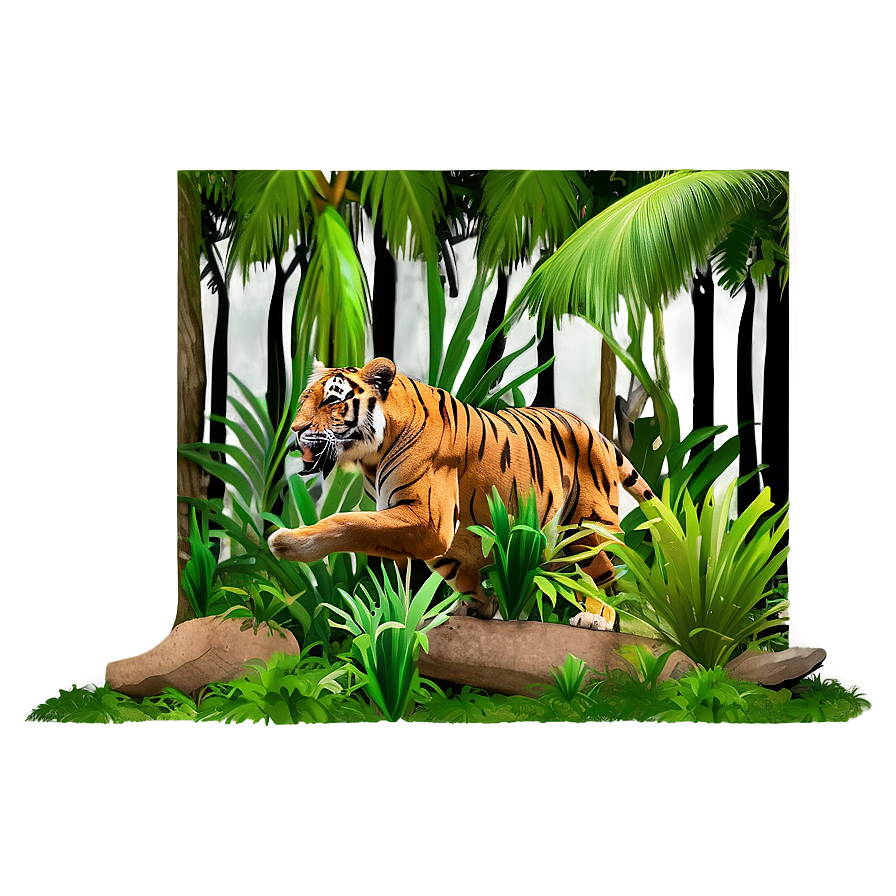 Deep Jungle Animal Chase Png 06112024 PNG image