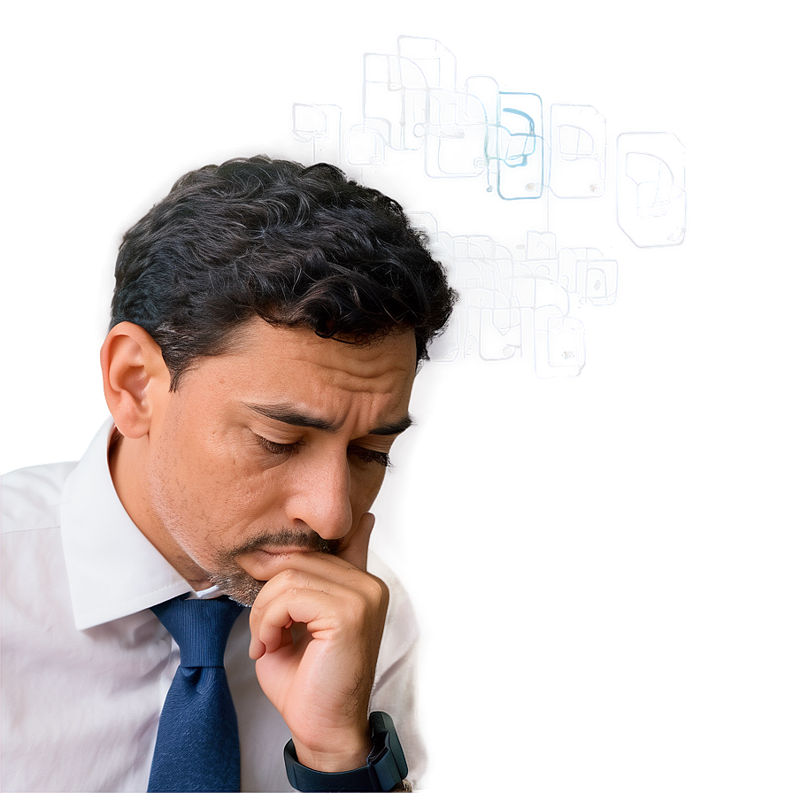 Deep Thinking Man Png 06262024 PNG image