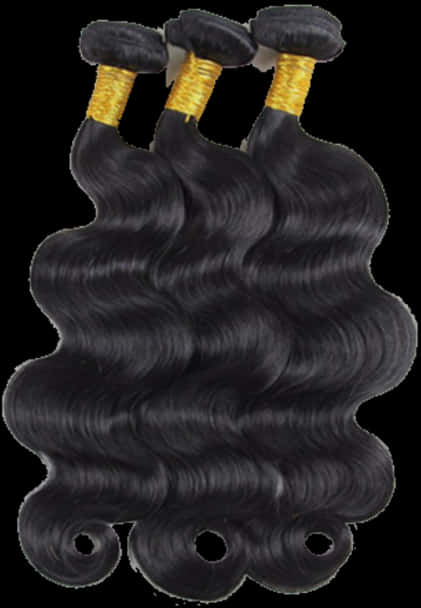 Deep Wave Hair Bundles Black PNG image