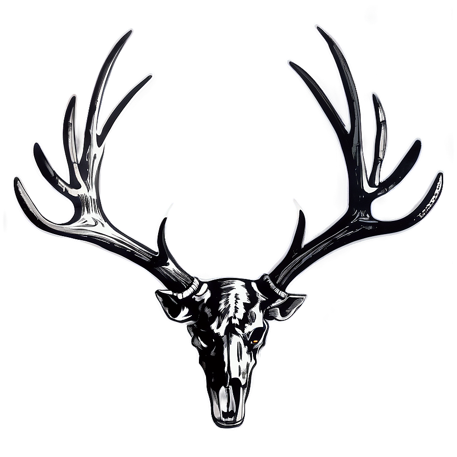 Deer Antler Silhouette Png 06122024 PNG image