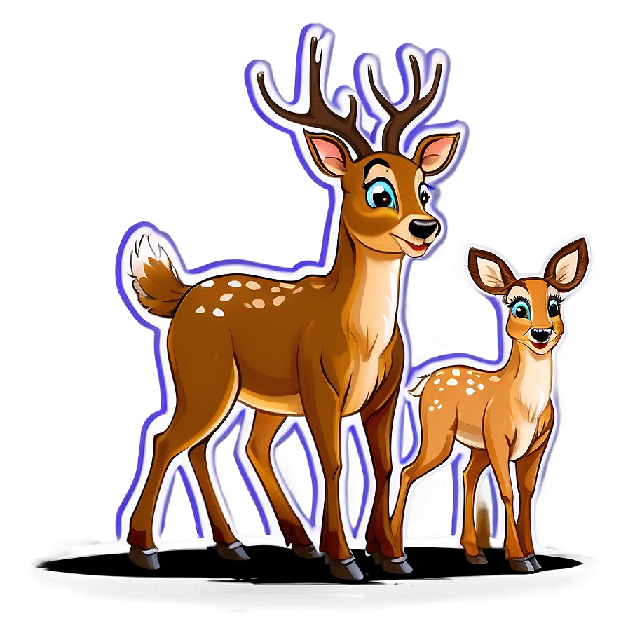 Deer Family Cartoon Png 05062024 PNG image
