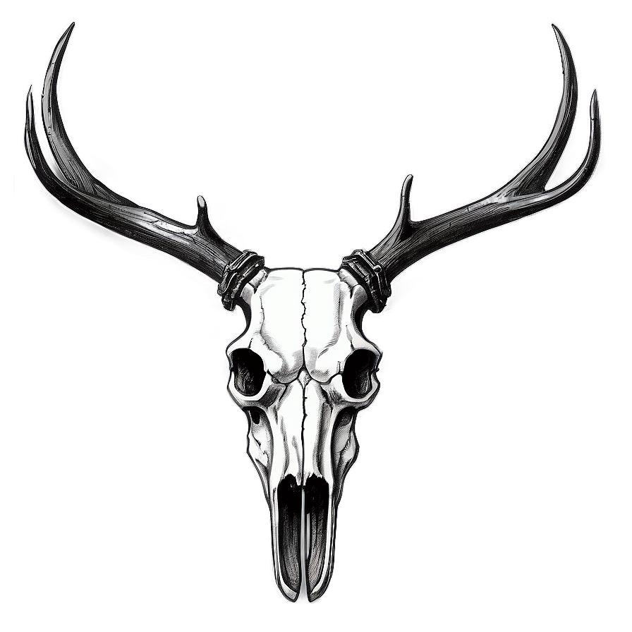 Deer Skull Drawing Png 05062024 PNG image