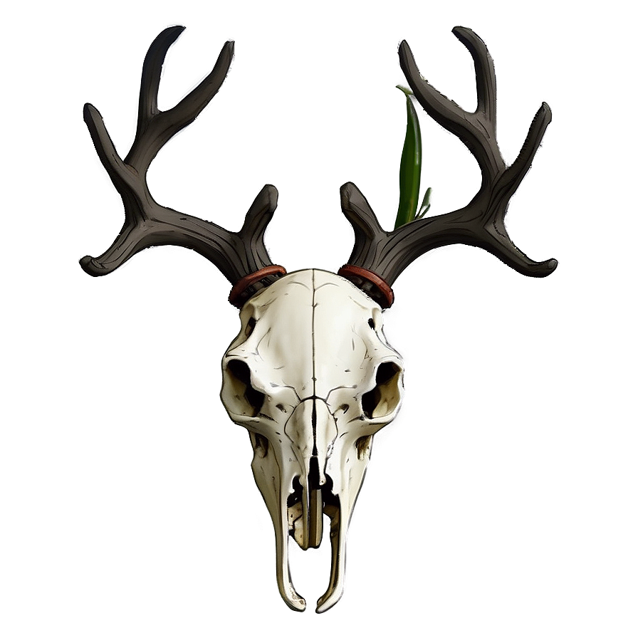 Deer Skull In Forest Scene Png 06132024 PNG image