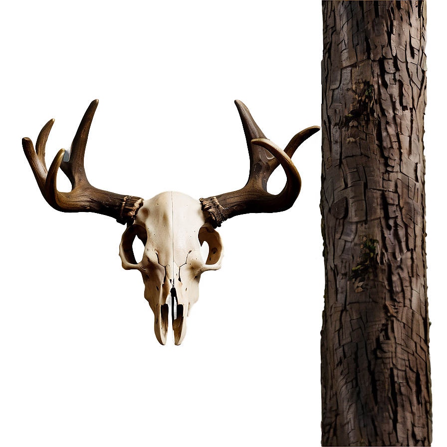 Deer Skull In Forest Scene Png 6 PNG image