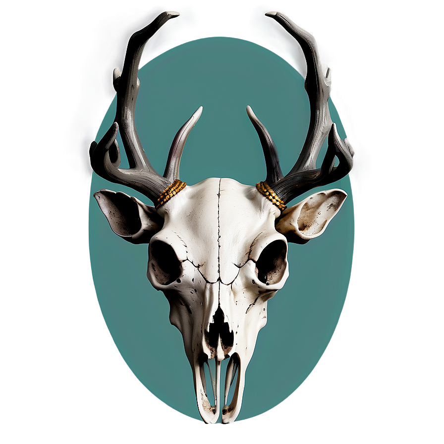 Deer Skull With Baroque Details Png 06132024 PNG image